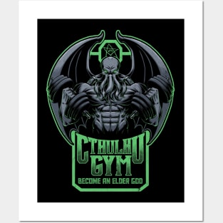 Cthulhu Gym - Muscular Bodybuilder Monster Posters and Art